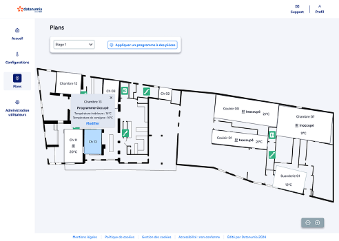 Image illustrant les plans d'un bâtiment