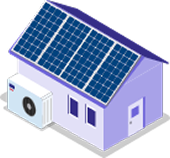 Icon illustrating heat pump use case Icon illustrating heat pump use case