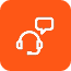 Icon illustrating call center front-end
