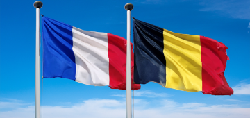 Drapeaux France et Belgique générés par IA