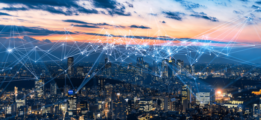 Image illustrant une smart city