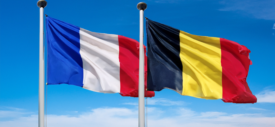 Drapeaux France et Belgique générés par IA